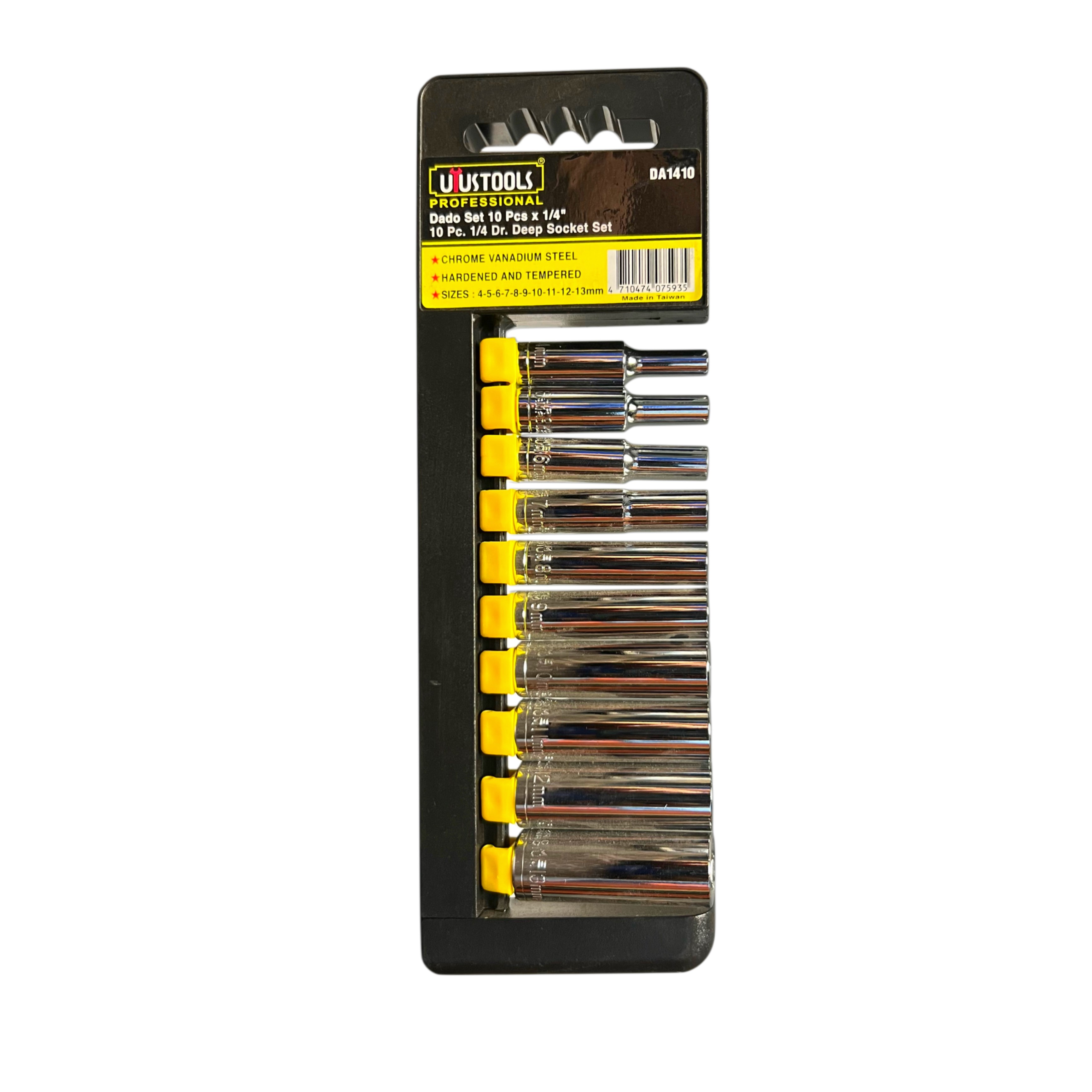 Juego de Juego de Cubos Largos 1/4" - 10 Pzs